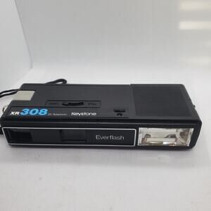 Keystone Everflash XR308 2X Telephoto 110 Film Camera Built In Flash UNTESTED